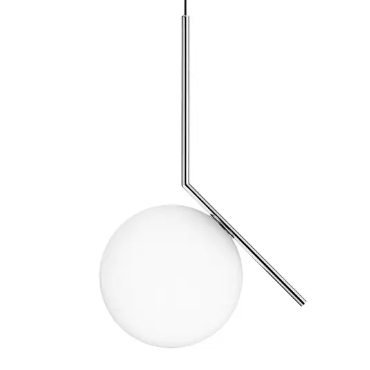Prezzo Basso FLOS IC S2 Lampada a sospensione di design, cromata Ø 30 cm