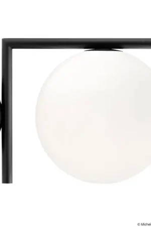 Più Venduto FLOS IC C/W1 Applique, nera Ø 20 cm