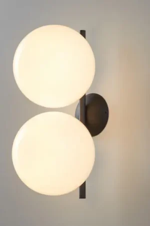 FLOS IC C/W1 Double Applique nera Ø 20 cm Soddisfatti O Rimborsati