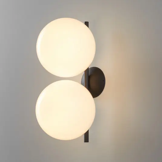 FLOS IC C/W1 Double Applique nera Ø 20 cm Soddisfatti O Rimborsati