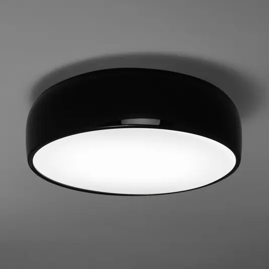 Spedizione Espresso FLOS Smithfield C plafoniera nera lucida E27
