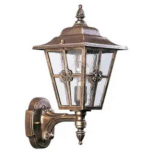 Promo Stagionale Applique da esterni 763 vetro cattedrale marrone