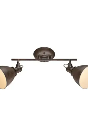 Faretto da soffitto Giorgio a 2 luci color ruggine Saldi