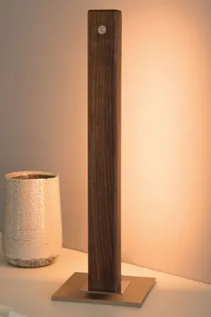 HerzBlut Leonora lampada LED da tavolo, noce Offerta Del Giorno