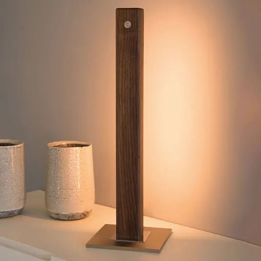 HerzBlut Leonora lampada LED da tavolo, noce Offerta Del Giorno