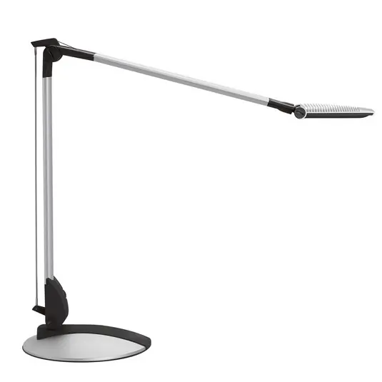 Lampada da scrivania a LED MAULoptimus, argento, base, dimmerabile CCT Ultime Pezzi