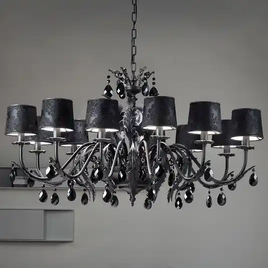 Lampadario nero Angelis a 12 luci Promozione Esclusiva