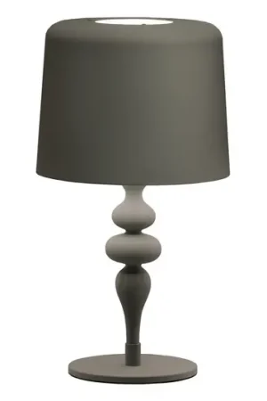 Lampada tavolo Eva TL1 M, alta 53 cm grigio scuro Spedito Oggi