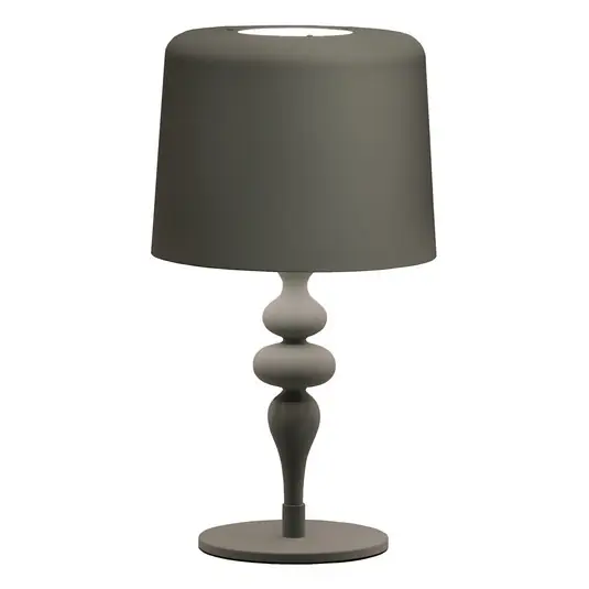 Lampada tavolo Eva TL1 M, alta 53 cm grigio scuro Spedito Oggi