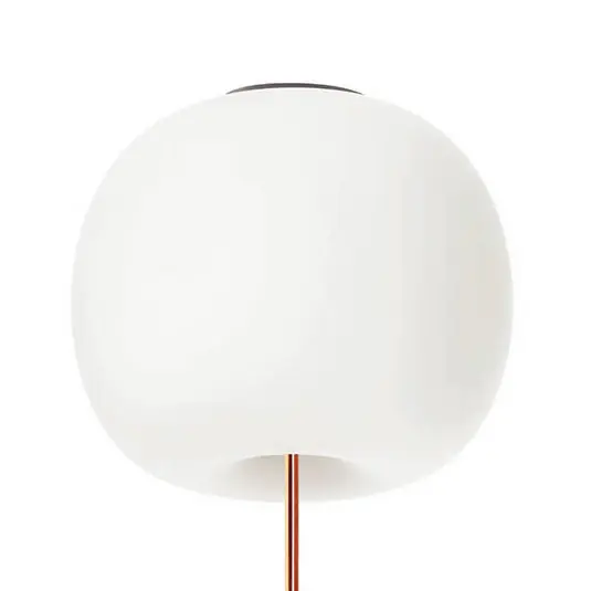 kdln plafoniera Kushi XL, color rame/bianco, Ø 43 cm, vetro Subito Disponibile