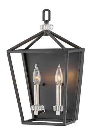 Applique Stinson, nero/cromo, 2 luci Novità