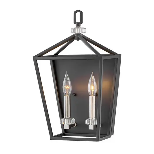 Applique Stinson, nero/cromo, 2 luci Novità