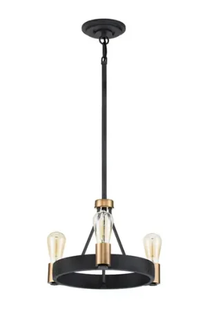 Occasione Imperdibile Lampadario Silas, nero, 3 luci, Ø 42,2cm