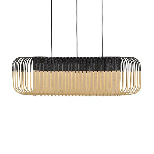 Bamboo oval M a pendolo nero/naturale Nuovo Arrivo