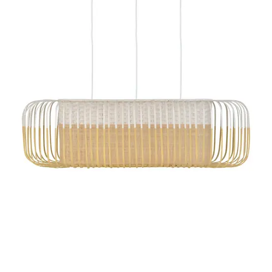 Promo Stagionale Bamboo oval M a pendolo bianco/naturale