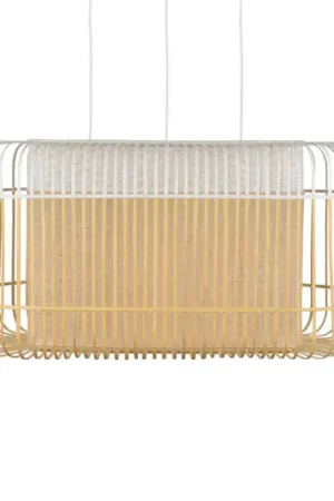 Forestier Bamboo oval XL ciondolo bianco/naturale Prezzo Di Fabbrica