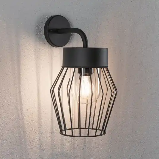 Spedito Oggi Applique da esterno Paulmann Lanka con design a gabbia