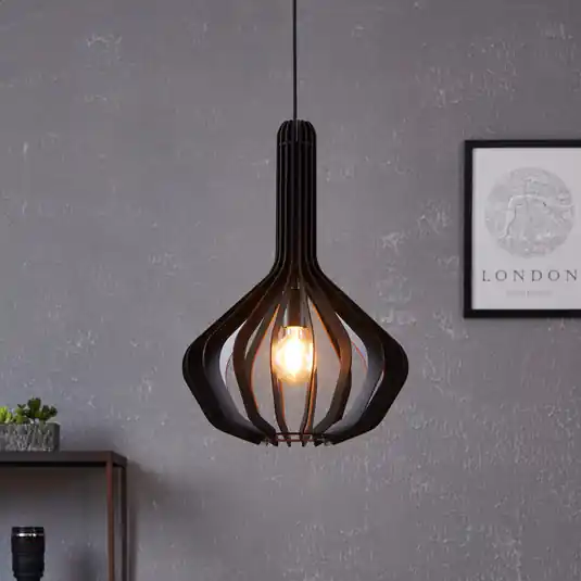 Lampada a sospensione Velasco in nero, Ø 38 cm Compra Online
