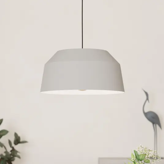 Lampada a sospensione Contrisa in grigio, a 1 luce, Ø 38 cm Prezzo Scontato