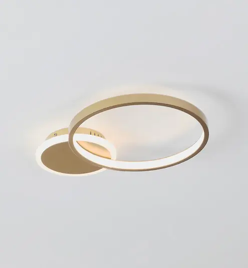 Prezzo Ridotto Plafoniera LED Gafares, oro, alluminio, 41 cm telecomando CCT