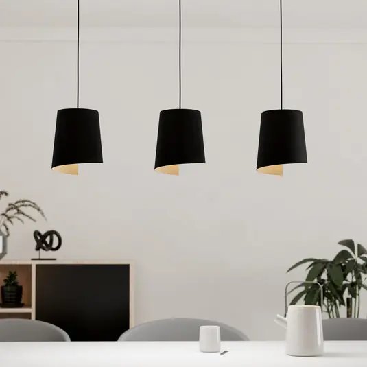 Offerta Lampada a sospensione Bolivia nero/sabbia, a 3 luci
