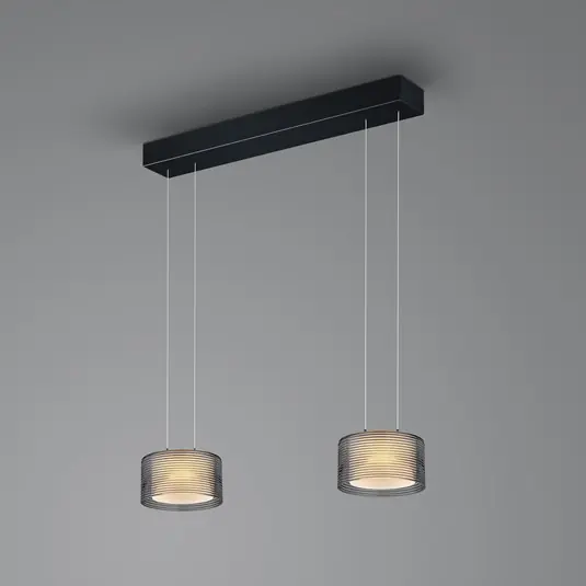 Ultime Pezzi Lampada a sospensione BANKAMP Grand Groove LED, versione a 2 luci