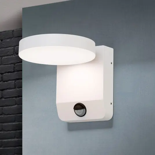 Pagamento Sicuro Applique LED esterni Hendryk con sensore, bianco