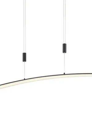 Lampada a sospensione Dual a LED con telecomando CCT nero Consegna Rapida