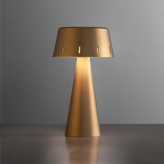 Di Tendenza OLEV Makà Lampada da tavolo LED con batteria ricaricabile, brunita