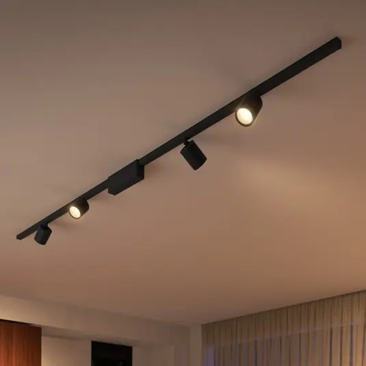Scelto Dai Clienti Philips Hue Perifo Sistema binario 4x faretti nero