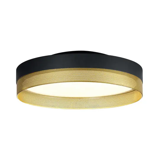 Subito Disponibile Plafoniera Mesh LED, Ø 45 cm, nero/oro