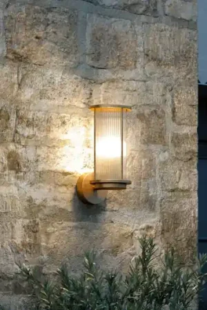 Applique da esterno Linton, ottone, altezza 30 cm, IP54 Super Prezzo