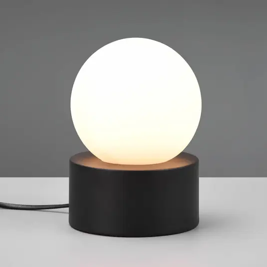Sconto Lampada tavolo Countess, vetro opale, metallo nero