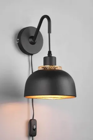 Applique Punch interruttore/spina, nero/oro Scelto Dai Clienti