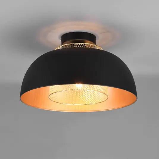 Miglior Prezzo Plafoniera Punch, nero/oro, Ø 35 cm