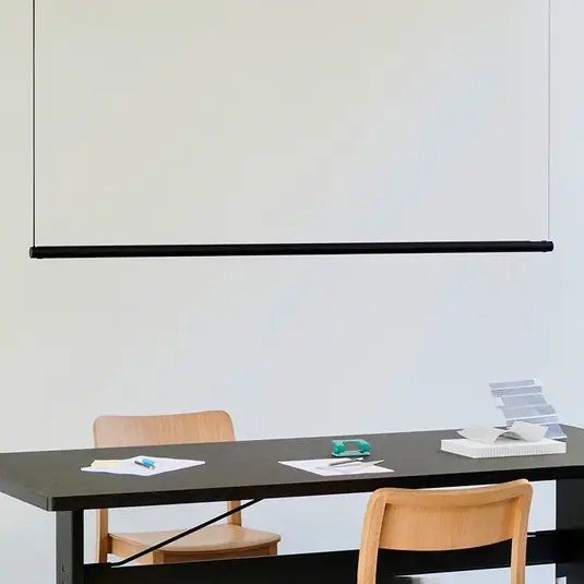 Offerta Speciale Lampada a sospensione HAY Factor Linear directional, nera, orientabile