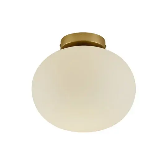 Must-Have Plafoniera Alton paralume di vetro, ottone/opale