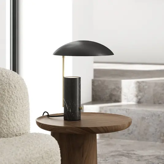 Lampada da tavolo Mademoiselles, base marmo, nero Nuova Collezione