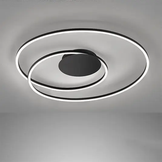 Plafoniera LED HOLY, nero, Ø 49 cm, telecomando, CCT Offerta