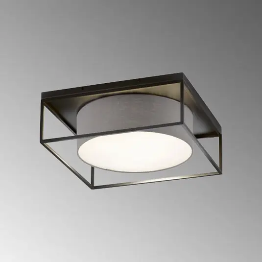 Vendita Finale Plafoniera Carre 60x60cm in tessuto grigio