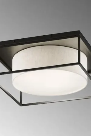 Carre plafoniera 70x70cm in tessuto bianco Prezzo Conveniente