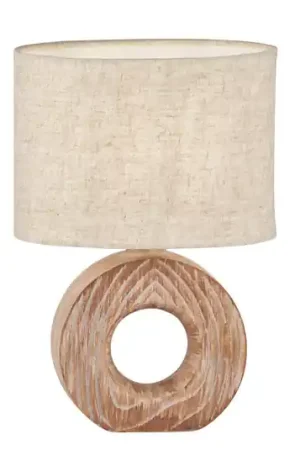 Lampada da tavolo Hanke alta 31 cm paralume sabbia Nuovo Arrivo