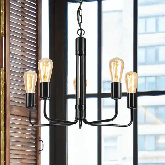 Nuovo Arrivo Lampadario Malou, 5 luci, nero
