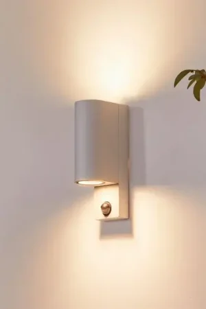 Prios applique da esterno Tetje, bianco, tondo, sensore Super Prezzo