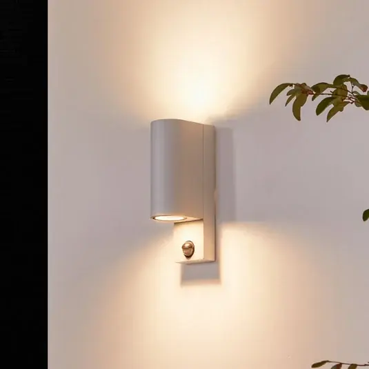 Prios applique da esterno Tetje, bianco, tondo, sensore Super Prezzo