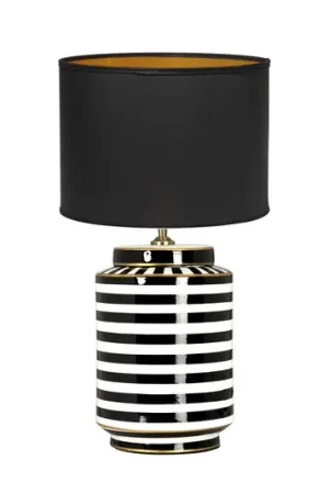 Esclusivo PR Home Lampada da tavolo Gatsby, Ø 30 cm, ceramica/tessuto