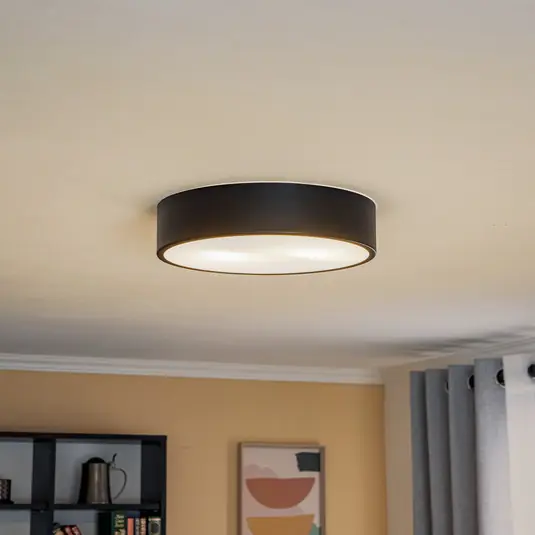 Spedizione Espresso Plafoniera Kimban in metallo, Ø 36 cm, nero