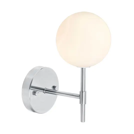 PR Home Sigma S applique, cromo/opale, 1 luce 25 cm vetro Compra Adesso