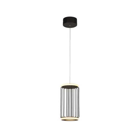 Lampada LED a sospensione Cage 1 luci, nero Prezzo Basso