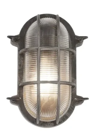 Di Tendenza Lampada navale Porto ovale, nero-argento